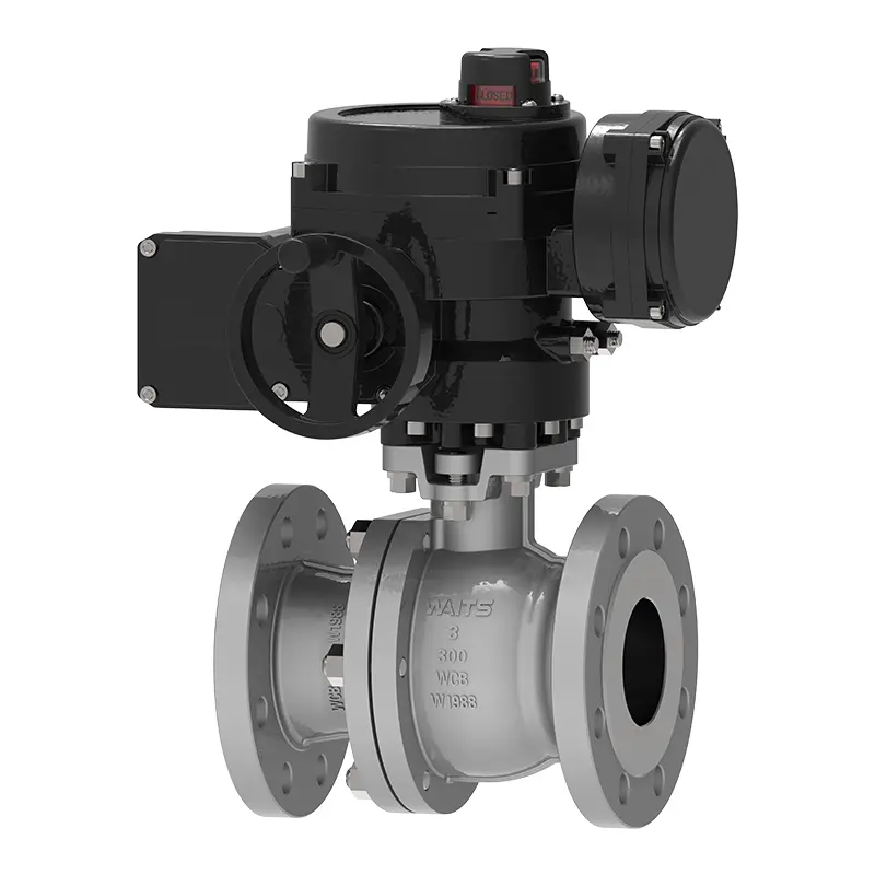 Electric two-piece flanged floating ball valve