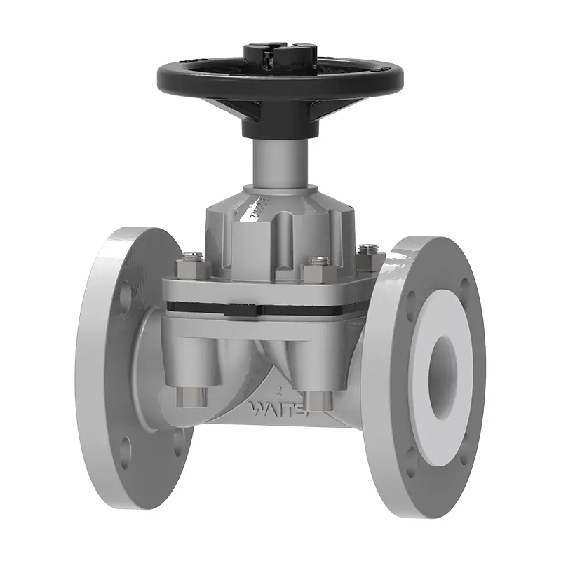 Ptfe may linya na diaphragm balbula