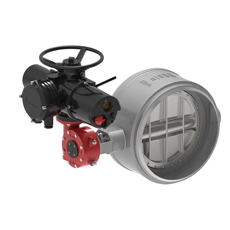 Tatlong eccentric hard seal welded butterfly valve