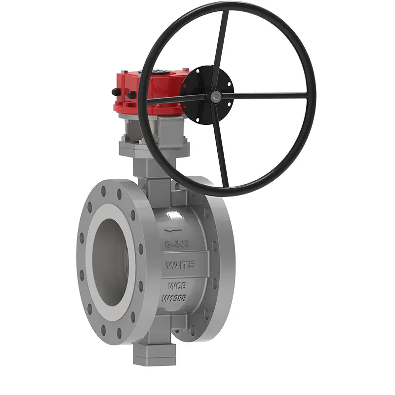 Triple eccentric metal na nakaupo sa flange butterfly valve